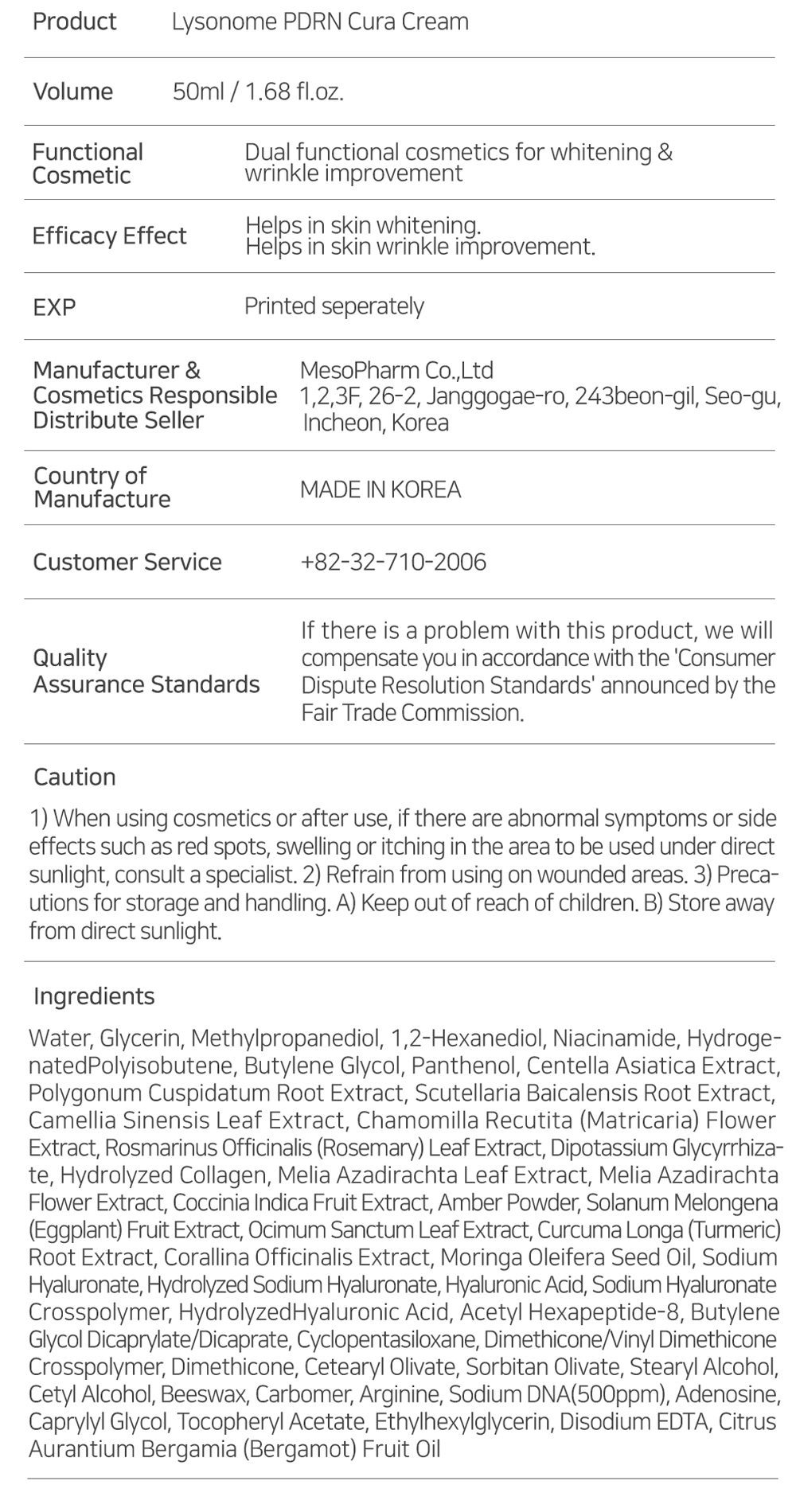 Lysonome PDRN Cura Cream