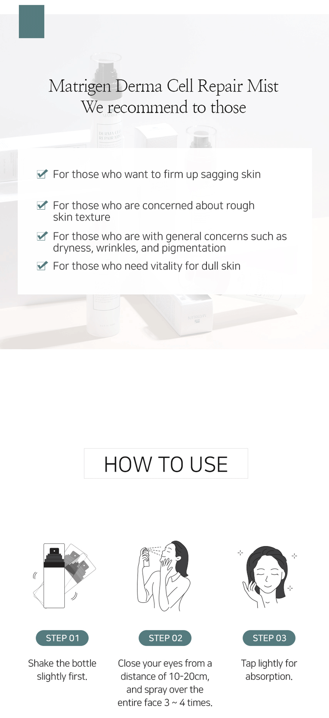 Matrigen Derma Cell Repair Mist